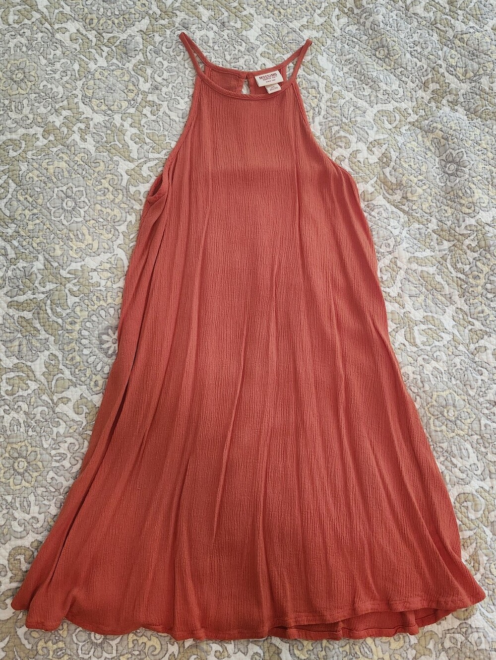 Orange XS Halter Mini Dress